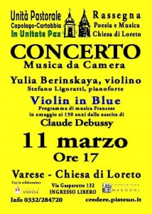 concerto Berinskaya Ligoratti Violin in Blue Varese